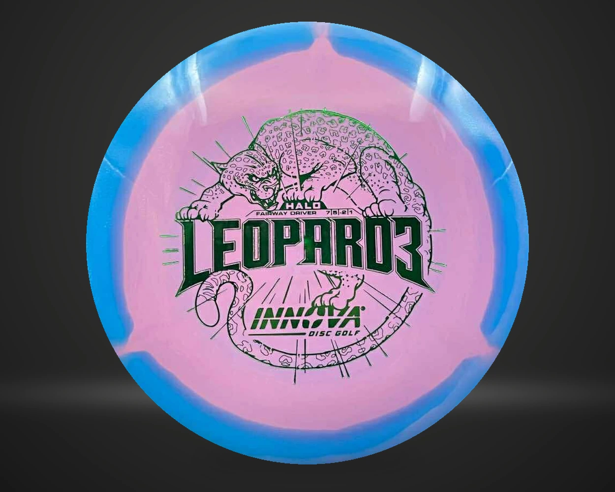Innova Halo star leopard fairway driver i rosa, vist forfra