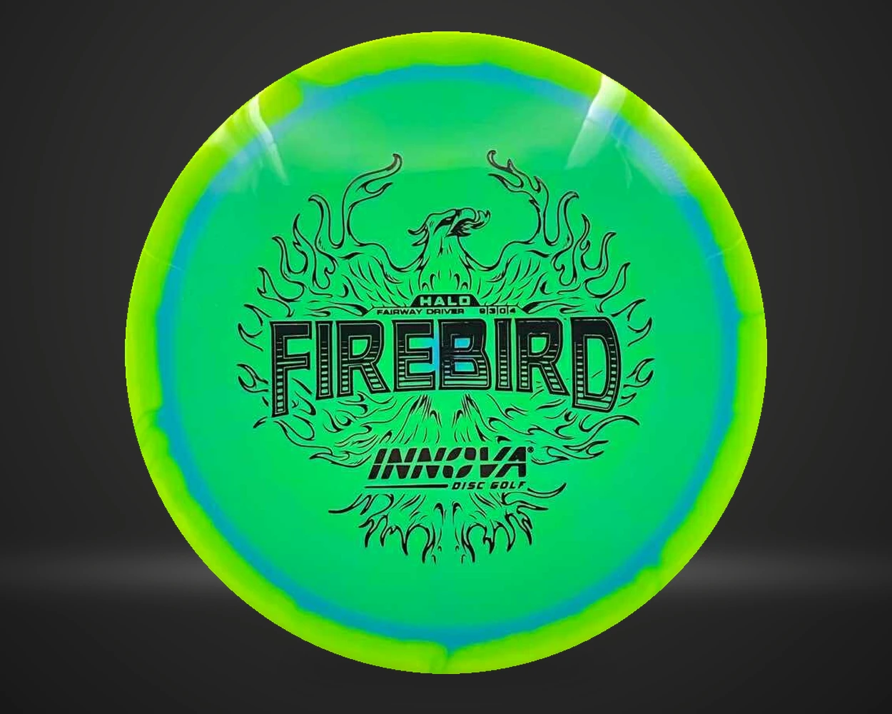 Innova Halo Star Firebird, Distance driver i grønn, vist forfra