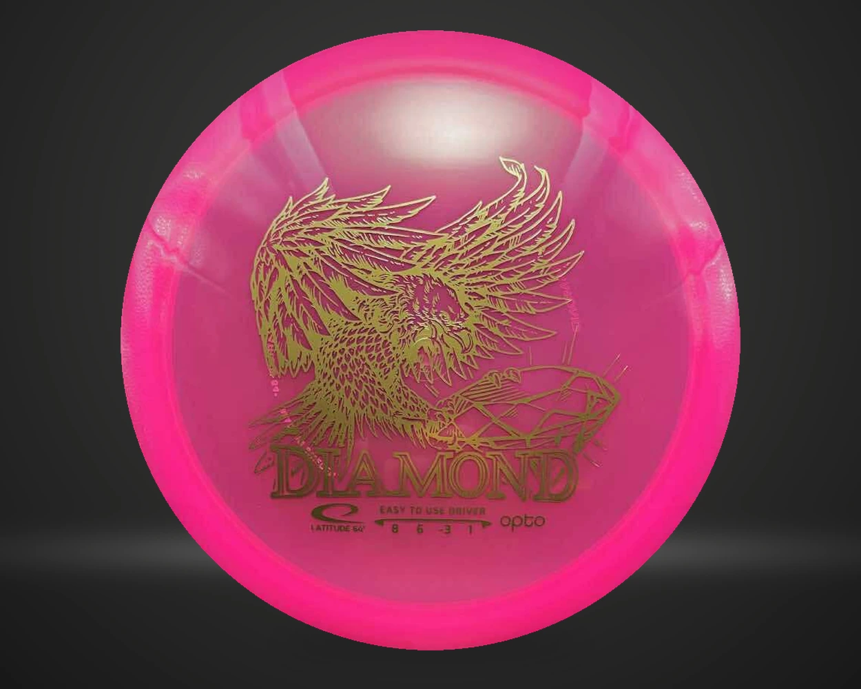 Latitude Opto Diamond, Fairway Driver i rosa, vist forfra