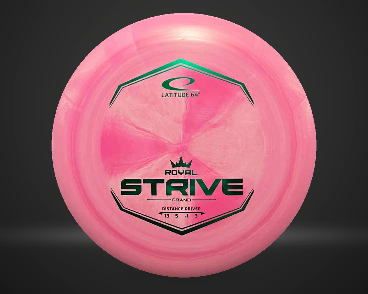 Latitude Royal Grand Strive, Distance Driver i lys rosa, vist forfra