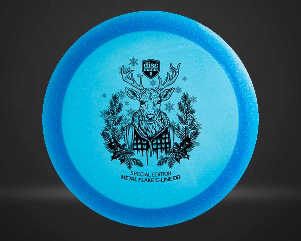 C-Line DD SE Metal Flake distance driver i blå, vist forfra på mørk produktbakgrunn