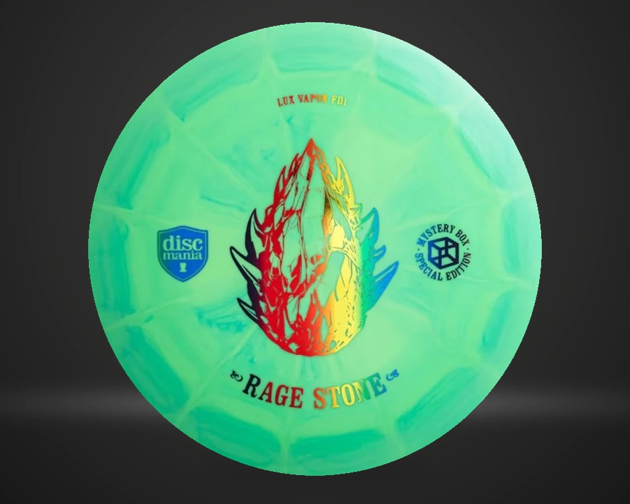 Rage Stone Lux Vapor FD1 Limited Edition fairway driver i rød, vist forfra på mørk produktbakgrunn