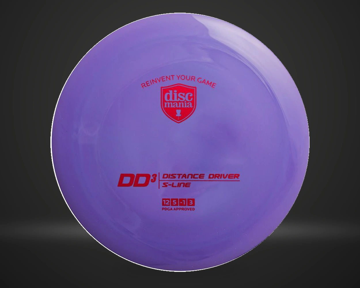 S-Line DD3 distance driver i hvit, vist forfra på mørk produktbakgrunn
