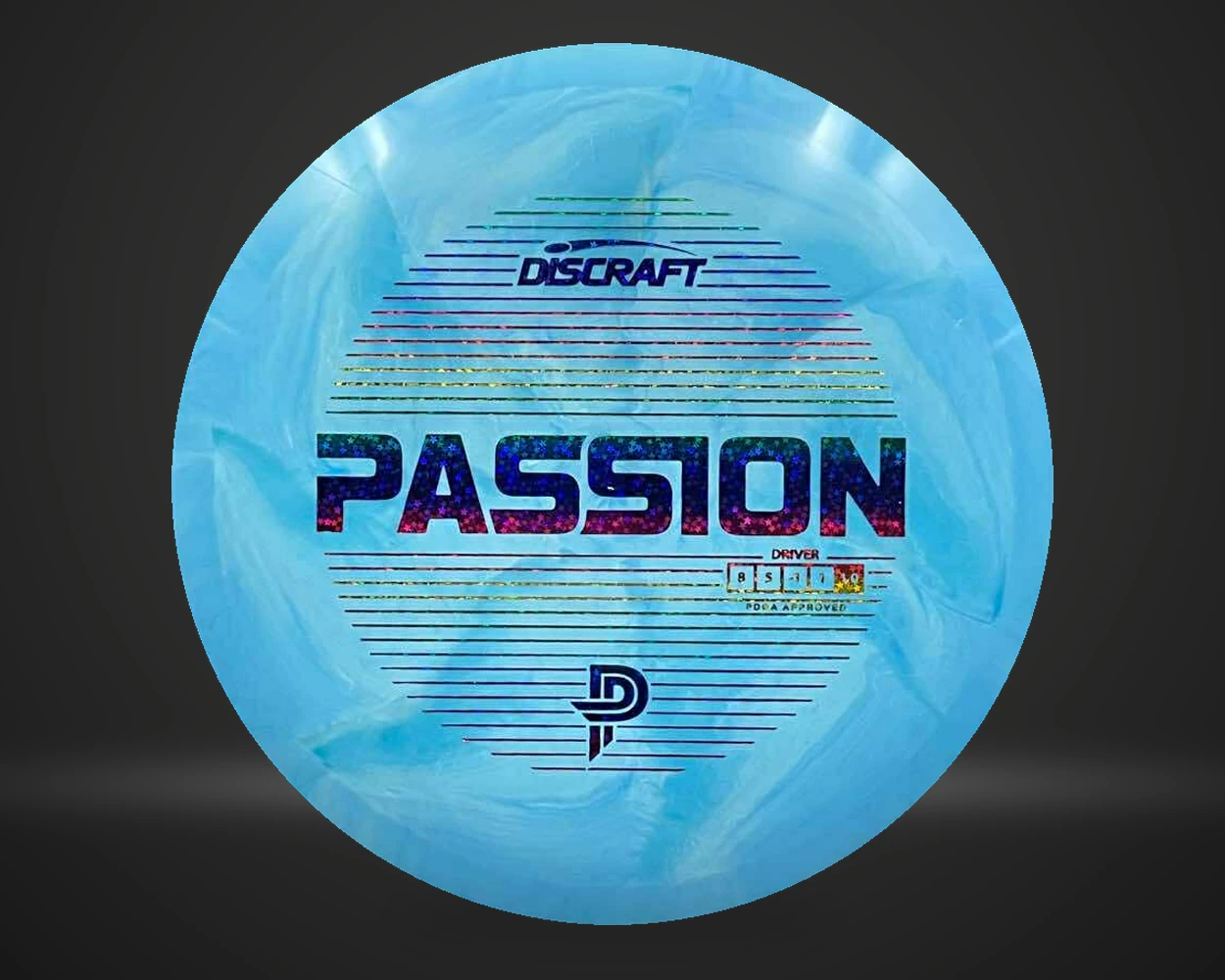 ESP Passion fairway driver i rosa, vist forfra på mørk produktbakgrunn