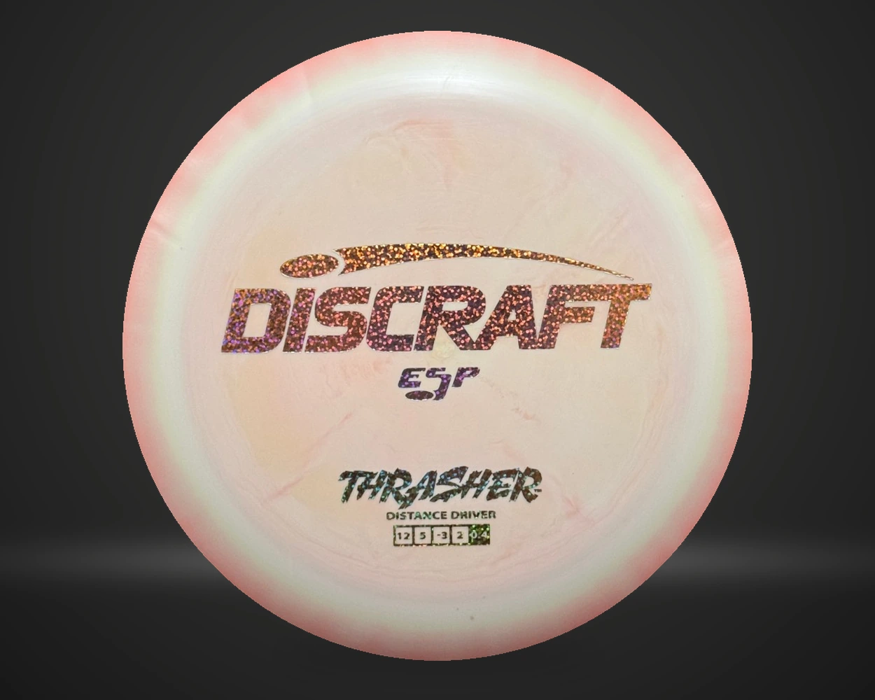 ESP Thrasher distance driver i kremhvit, vist forfra på mørk produktbakgrunn