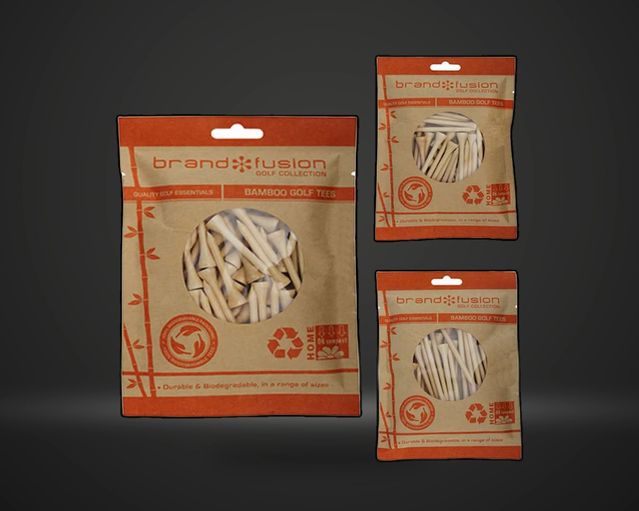 Bamboo Bio tees 69mm (40pk)