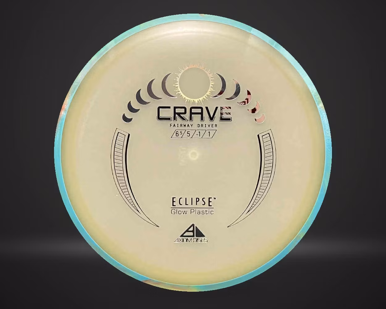 Eclipse Crave glow fairway driver, vist forfra på mørk produktbakgrunn