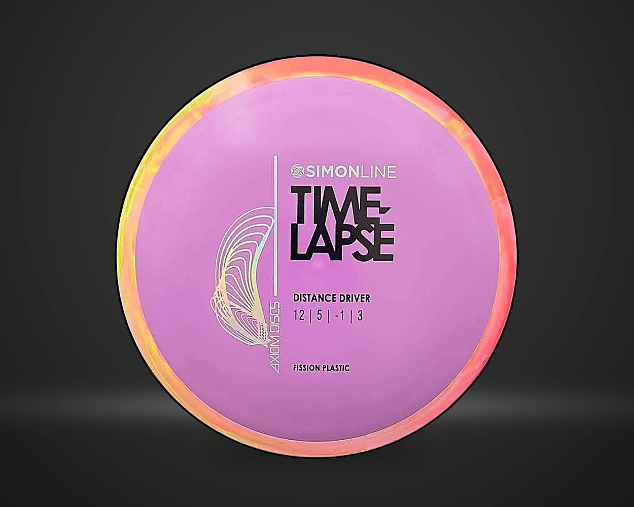Time Lapse Fission distance driver i rosa, vist forfra på mørk produktbakgrunn