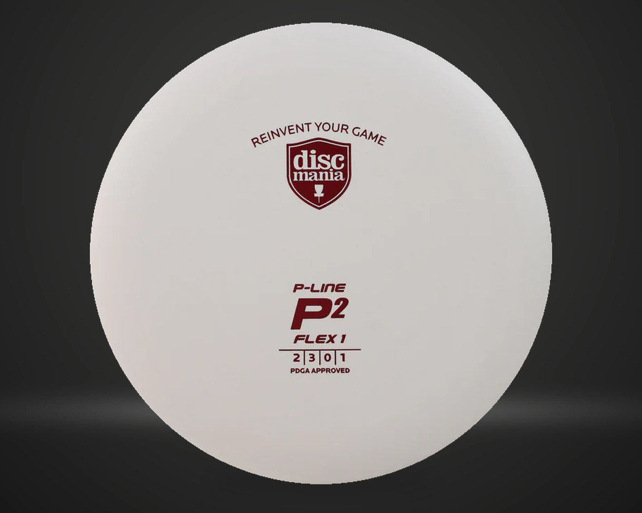 P-Line P2 Flex 1 putter i hvit, sett forfra