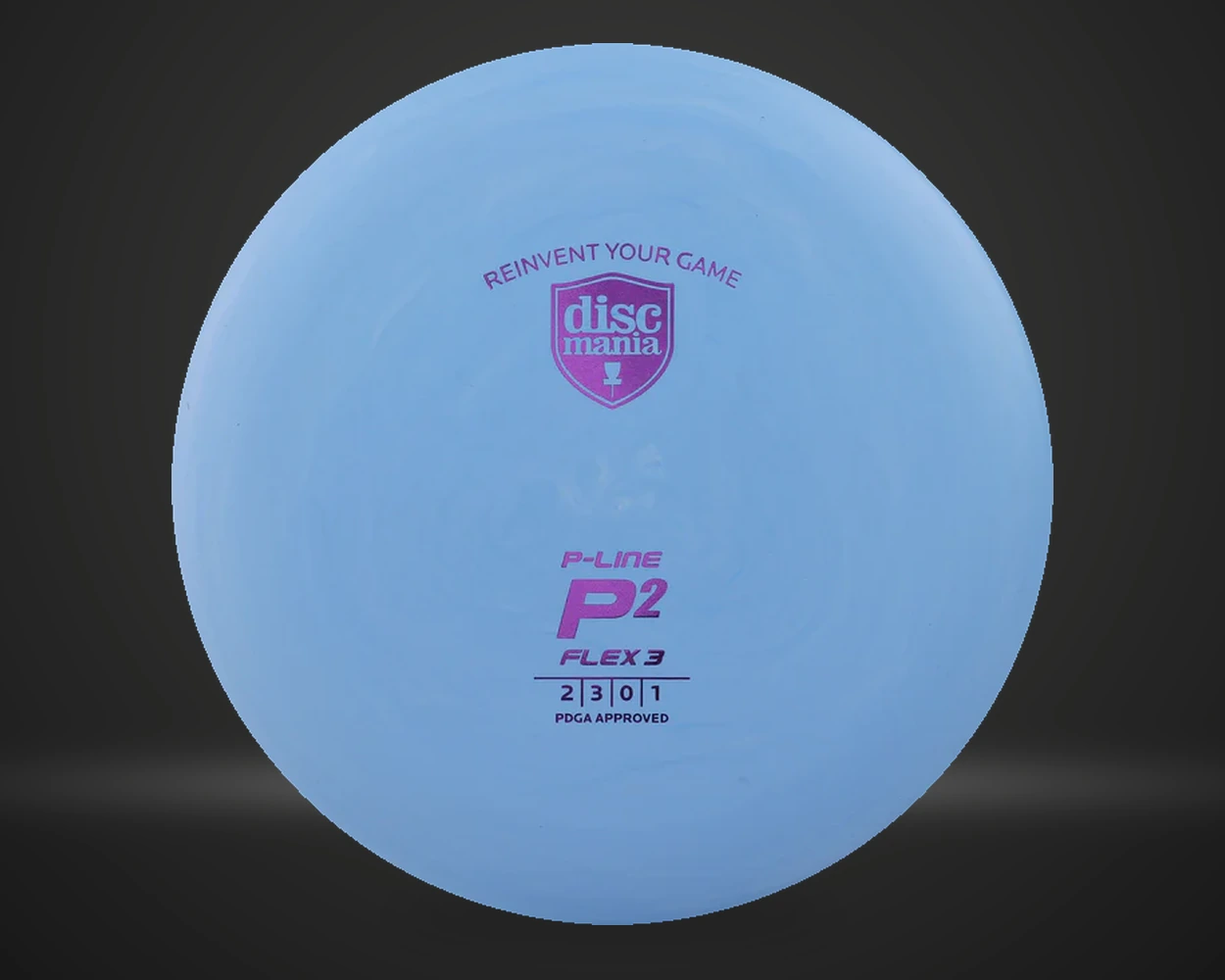 P-Line P2 Flex 3 putter i blå, sett forfra
