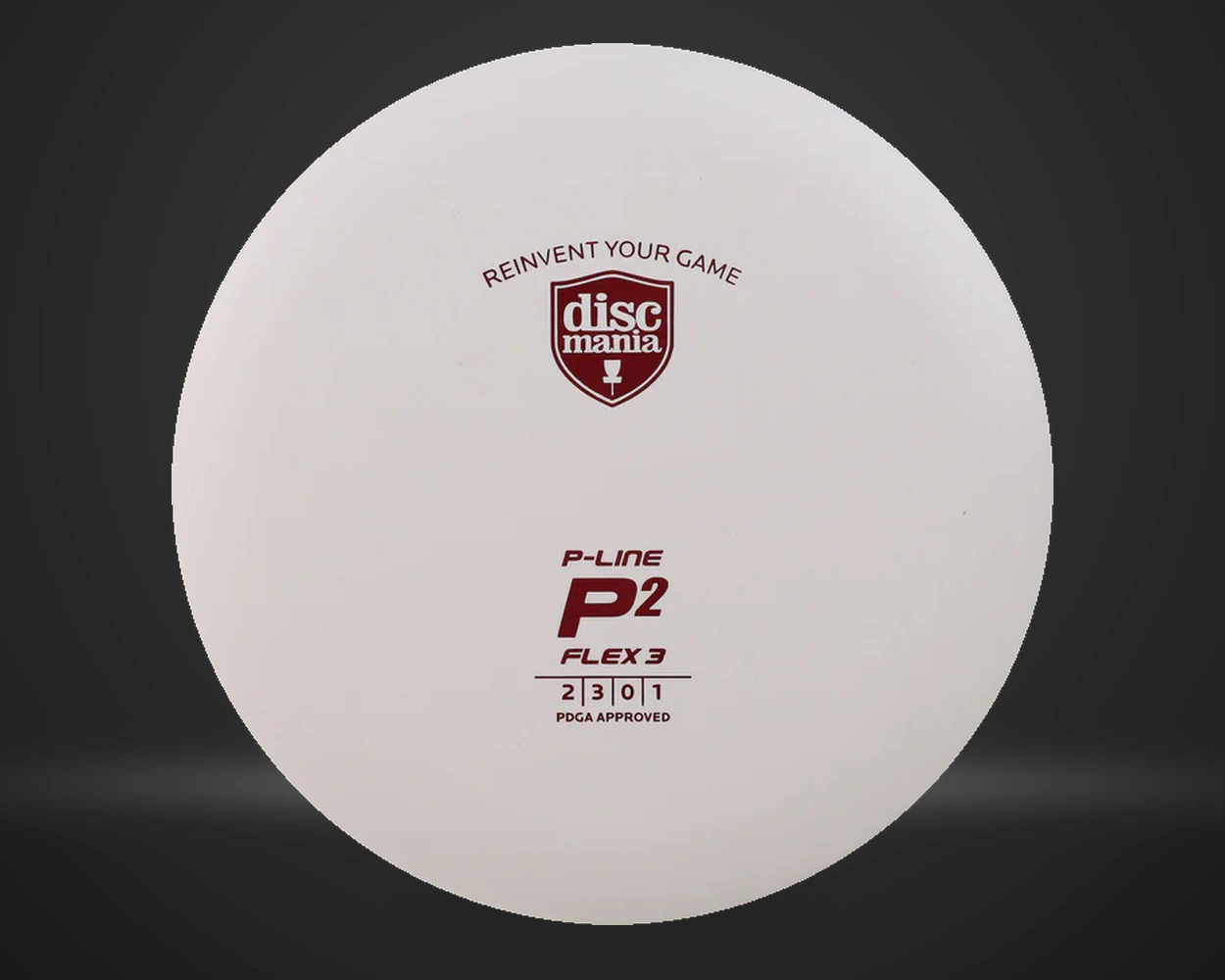 P-Line P2 Flex 3 putter i hvit, sett forfra