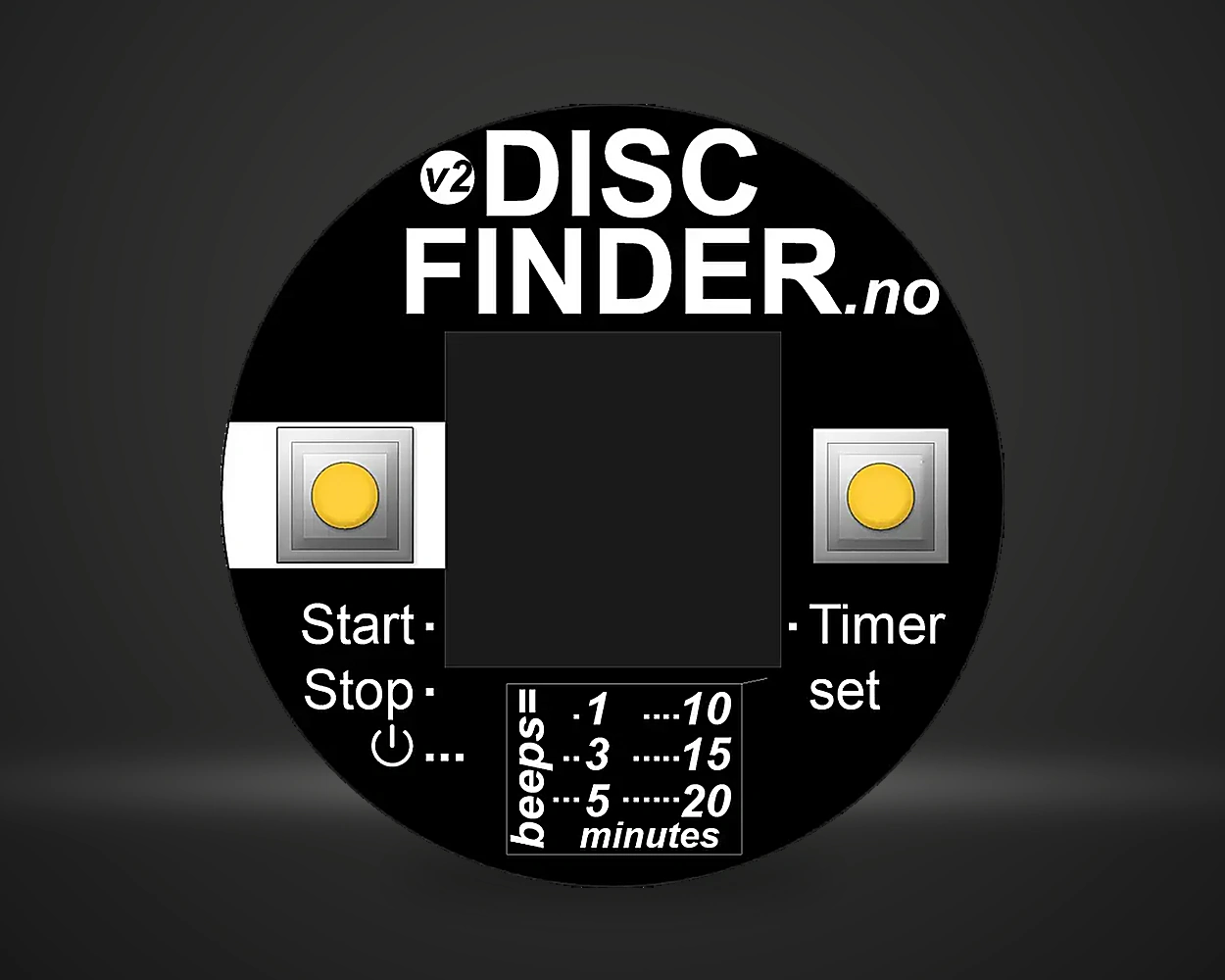 DiscFinder Tiny V2 – 1 stk., liten refleksbrikke for discgolfdisker