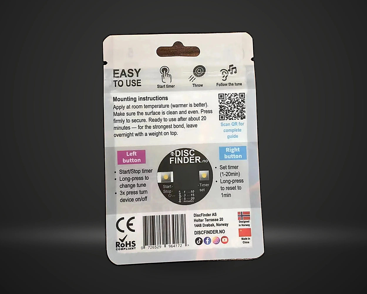 DiscFinder Tiny V2 – 1 stk.