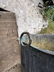 Stor kopparkittel med patina