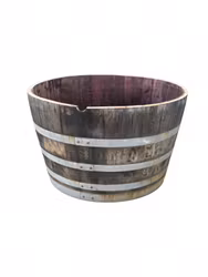 Halvt vinfat 250 liter med patina