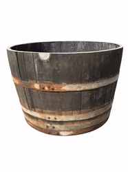 Halvt vinfat 150 liter med patina