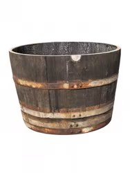Halvt vinfat 150 liter med patina