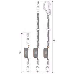 FLEX ABS 140 STEEL    Y-S  1,10 m  Y  (1,20m including a standard carabiner)