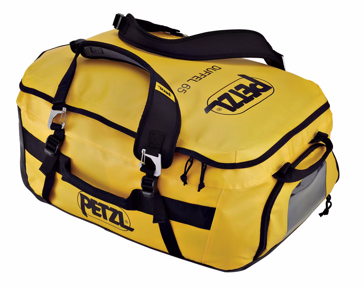 DUFFEL 65, 65 liters, Yellow, Black