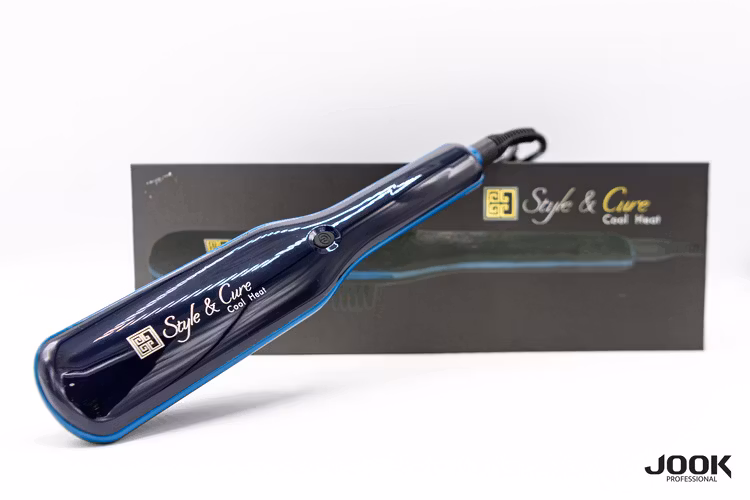 Keratin Style & Cure Cool Heat Straightening Curling Hair Comb