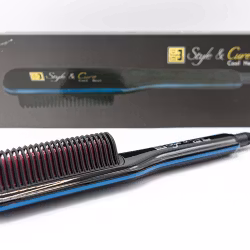 Keratin Style & Cure Cool Heat Straightening Curling Hair Comb