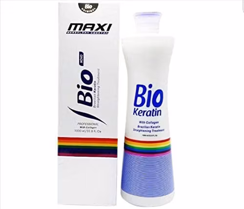 Maxi Bio Brazilian Keratin Straightening Treatment (Finns i 1000ml & 250ml & 100ml)