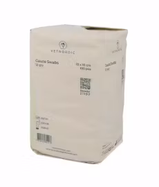 Kompresser, 10 x 10 cm, 12-lag, usterile, 100 stk