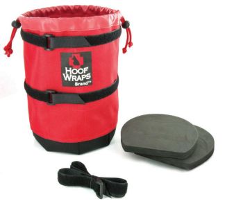 Hovpose, rød, nylon, "Equine Soaker "Hoof Wraps"