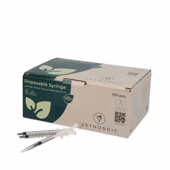 Vetnordic Sprøyte 1 ml Low Dead-Space 100 stk.