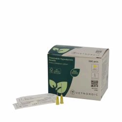 Vetnordic Kanyle Gul 20G, 100 stk