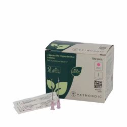 Vetnordic Kanyle Rosa 18G, 100 stk