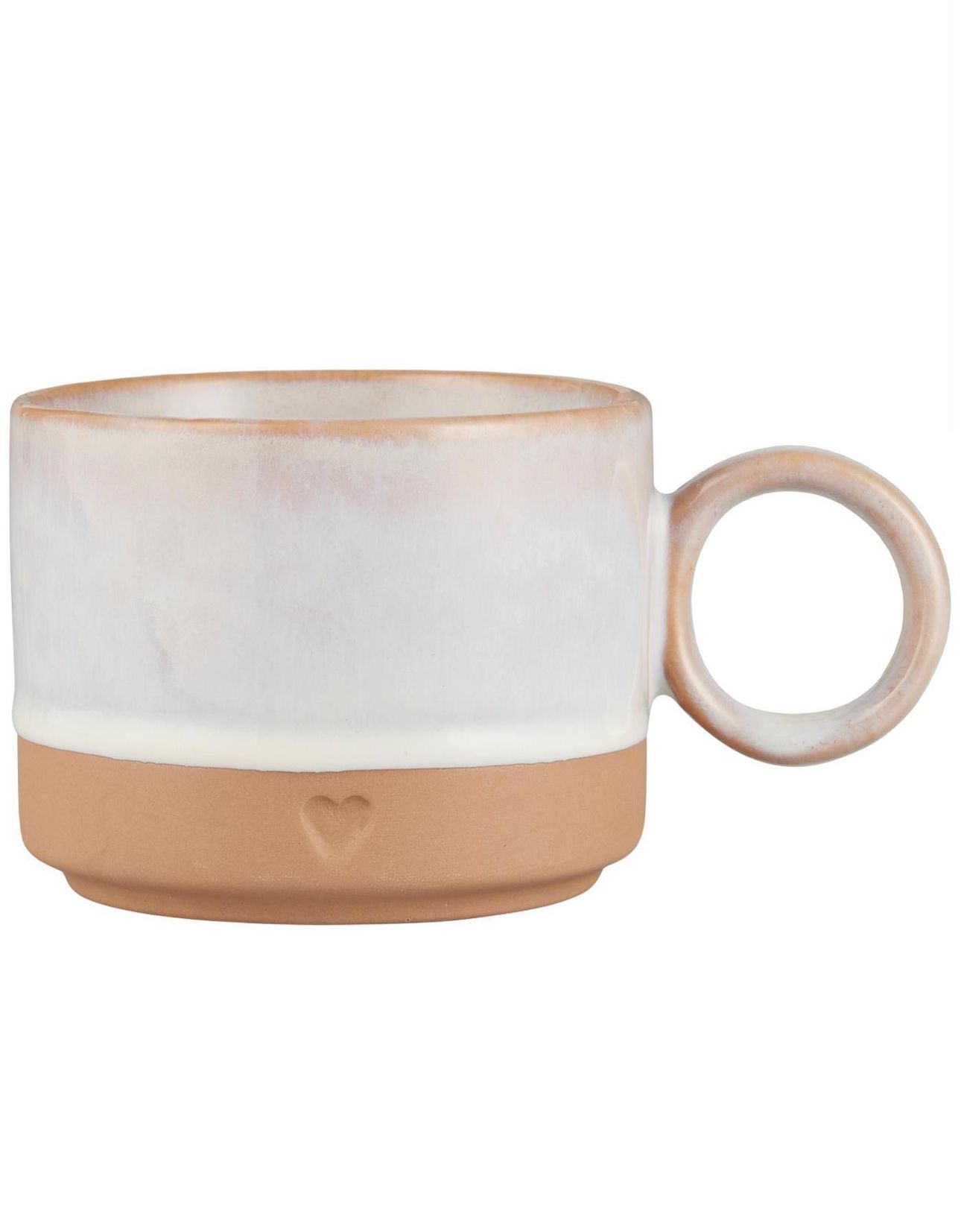 MUGG MED HJÄRTA GRÖN & VIT