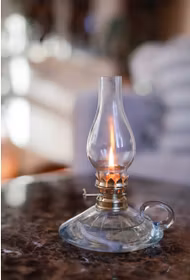 Fotogenlampa Etsad Rand m. Handtag Liten