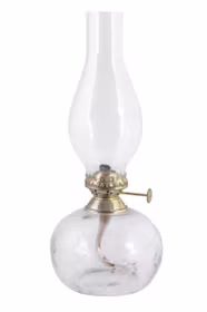 Fotogenlampa Oval Löv Klar Mässing