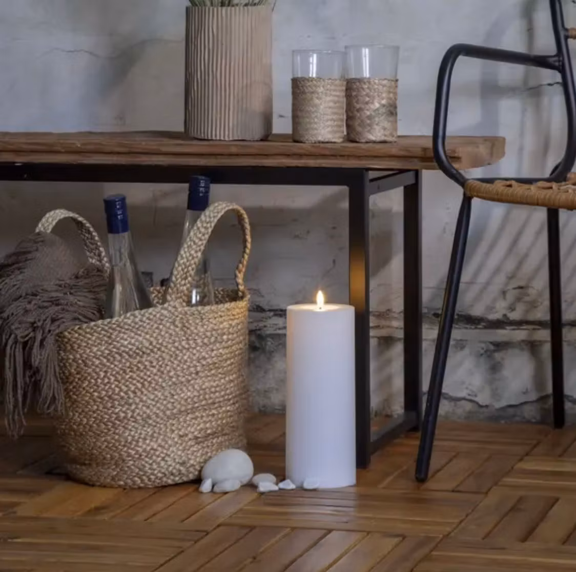 LED LJUS FLAMME RAK LÅG