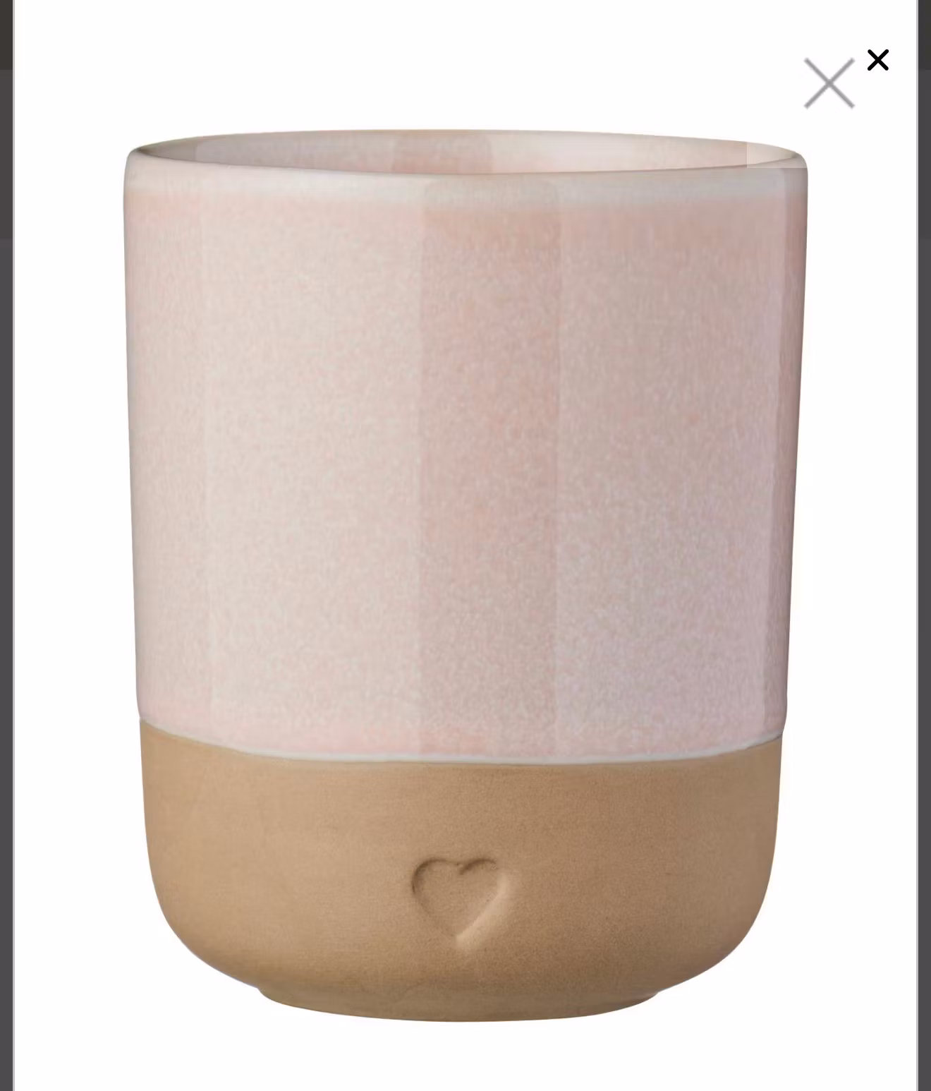 MUGG HJÄRTA UTAN HANDTAG ROSA/GRÖN/VIT