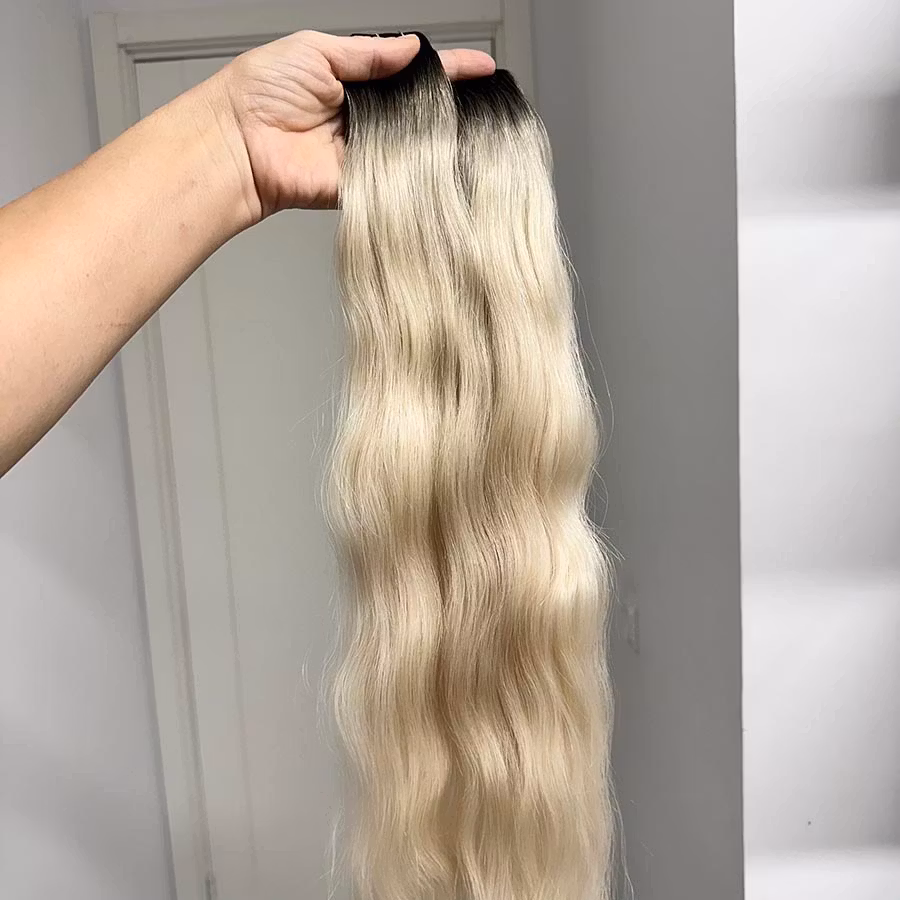 Premium Tejp Extensions 10 st - 55/60 cm Ombre # 1B/70 - OUTLET