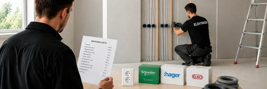 Kan jag köpa elmaterial själv och låta elektrikern installera det?
