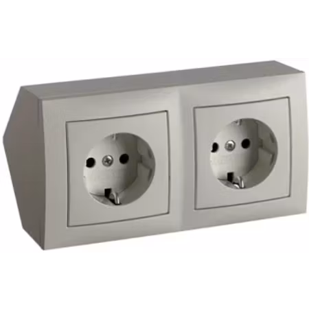 Hager Berker Hörnbox 2x 1-v uttag S.1 Vit