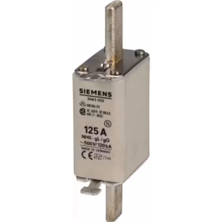 Knivsäkring NH000 100A 500V gG – Siemens med Toppsäkringsindikato