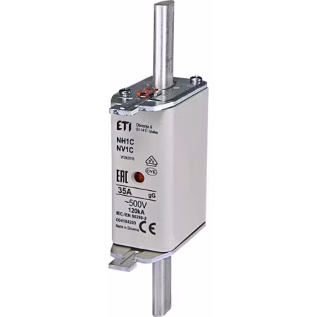 Knivsäkring NH1 35A 500V gG – Plus med Kombinationsindikator