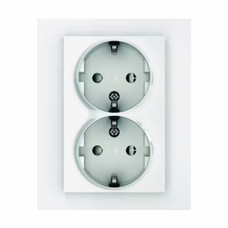 Elko Plus 2-vägsuttag med jord och snabbanslutning – Fjällvit