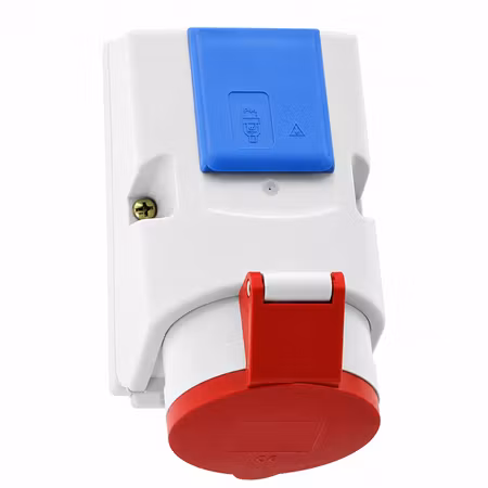 Kombiuttag 16A CEE 416-6 + Schuko IP44 400V