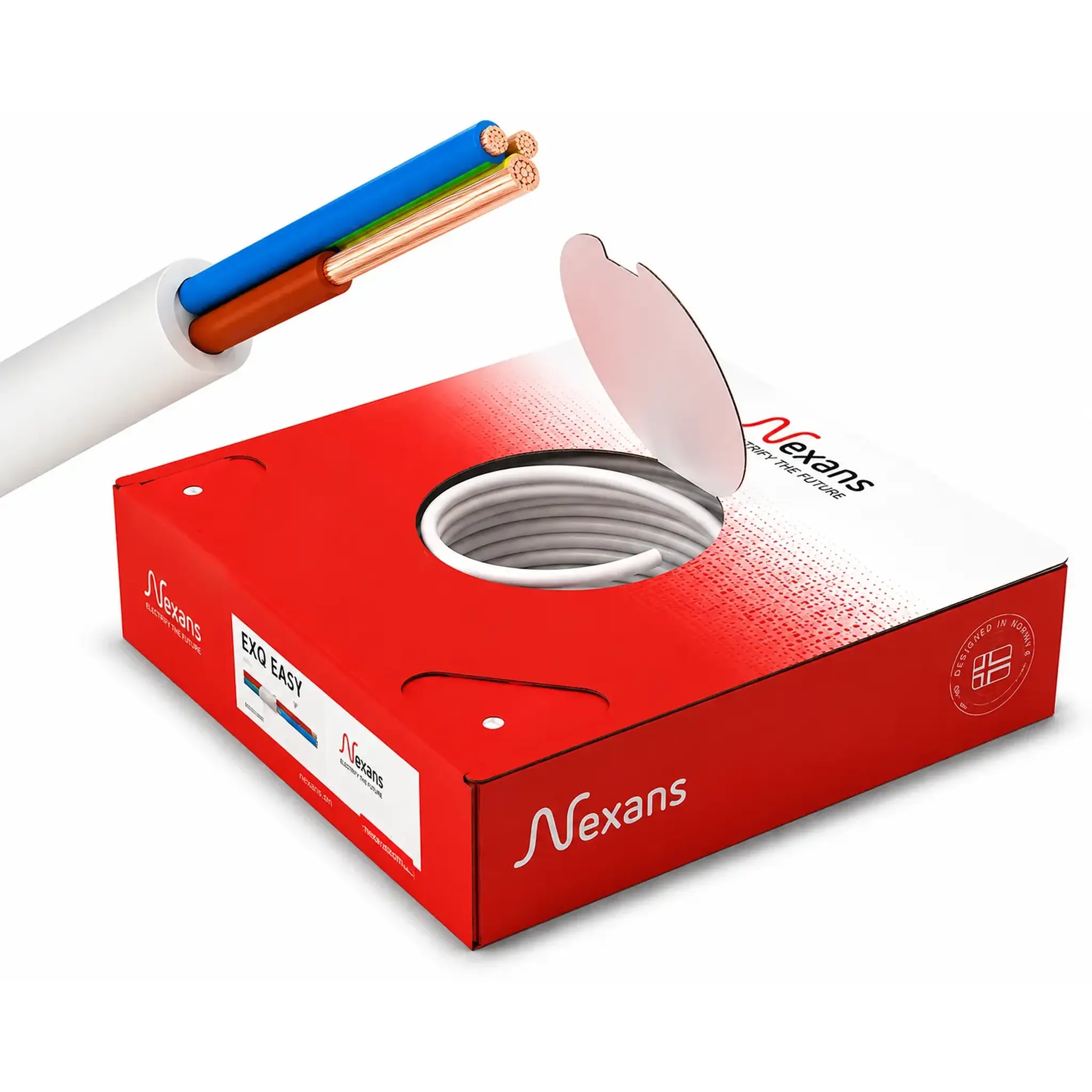 Nexans EXQ Easy Halogenfri Installationskabel 50 m CPR Dca