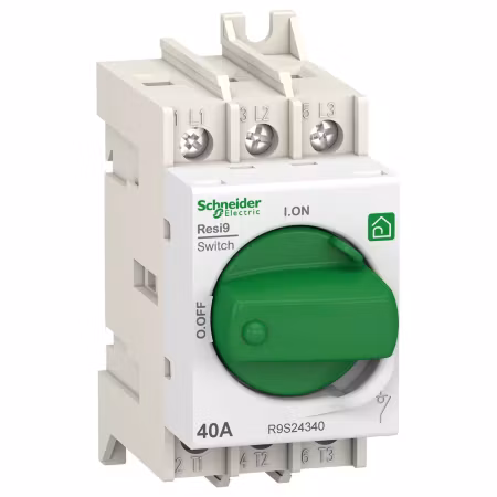Schneider Resi9 Huvudbrytare 3P 40A med Vred