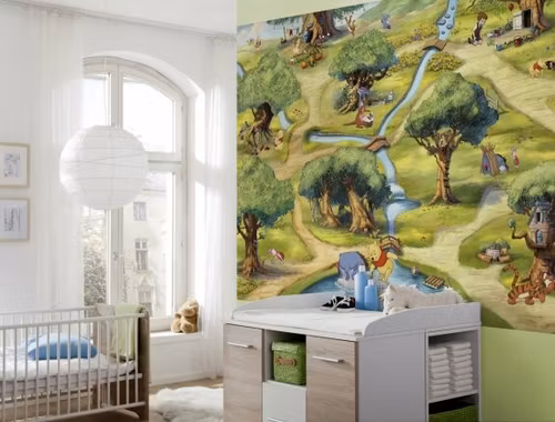 Papperstapet - Disney Nalle och Sjumilaskogen