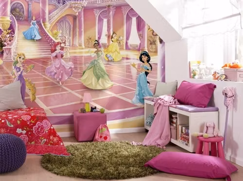 Papperstapet - Disney Prinsessor på bal