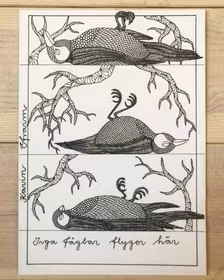 INGA FÅGLAR -print