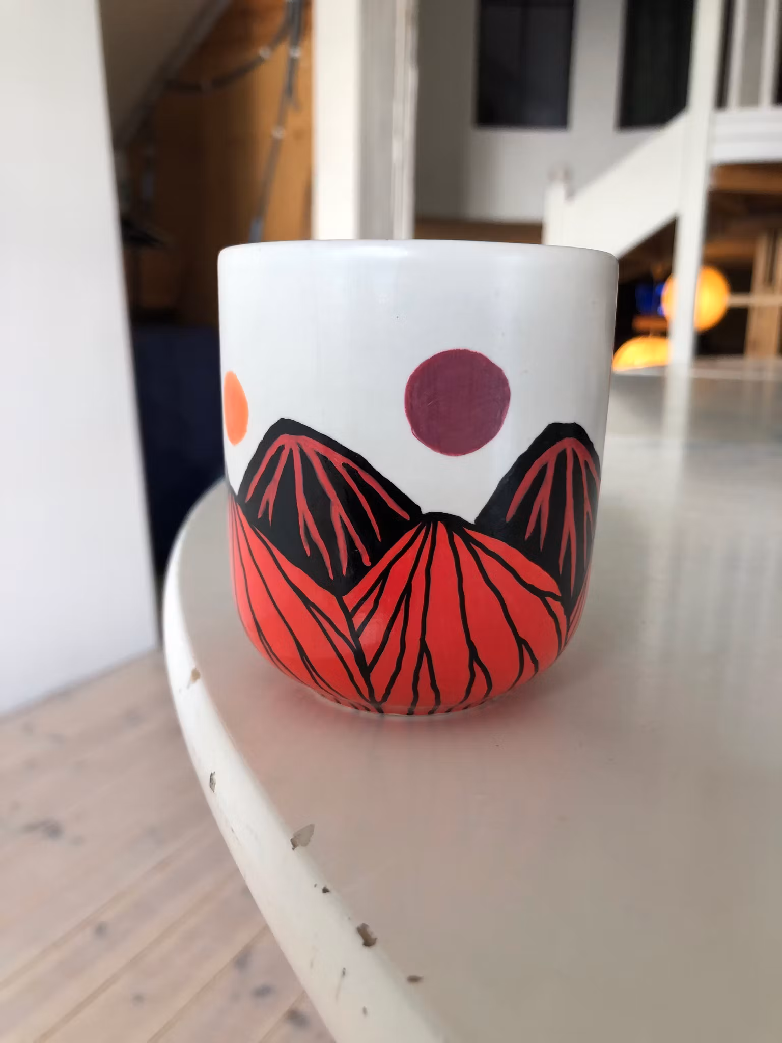 Kaffemugg - Bergskap rödsvart