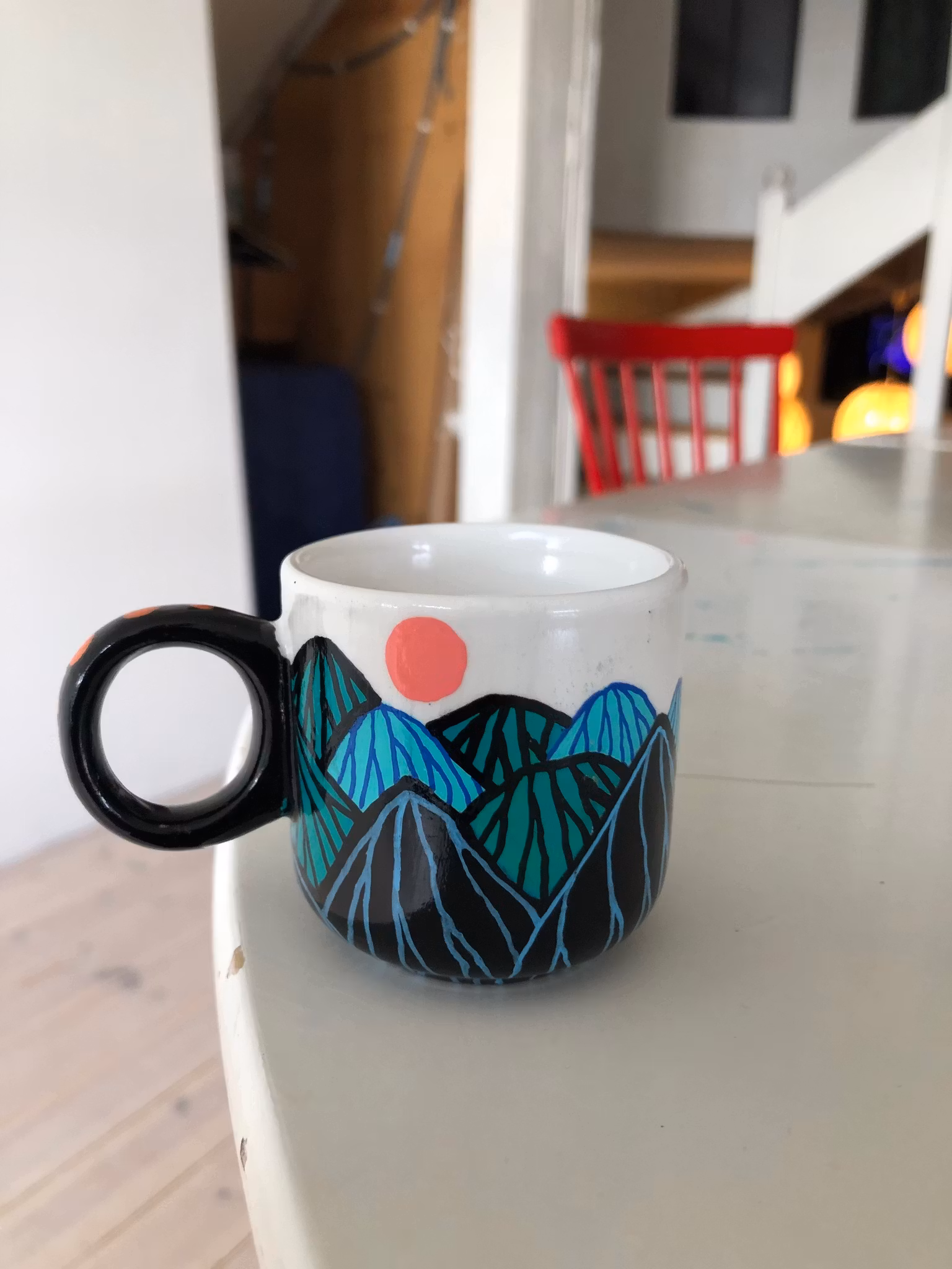 Espressokopp - Bergskap blå